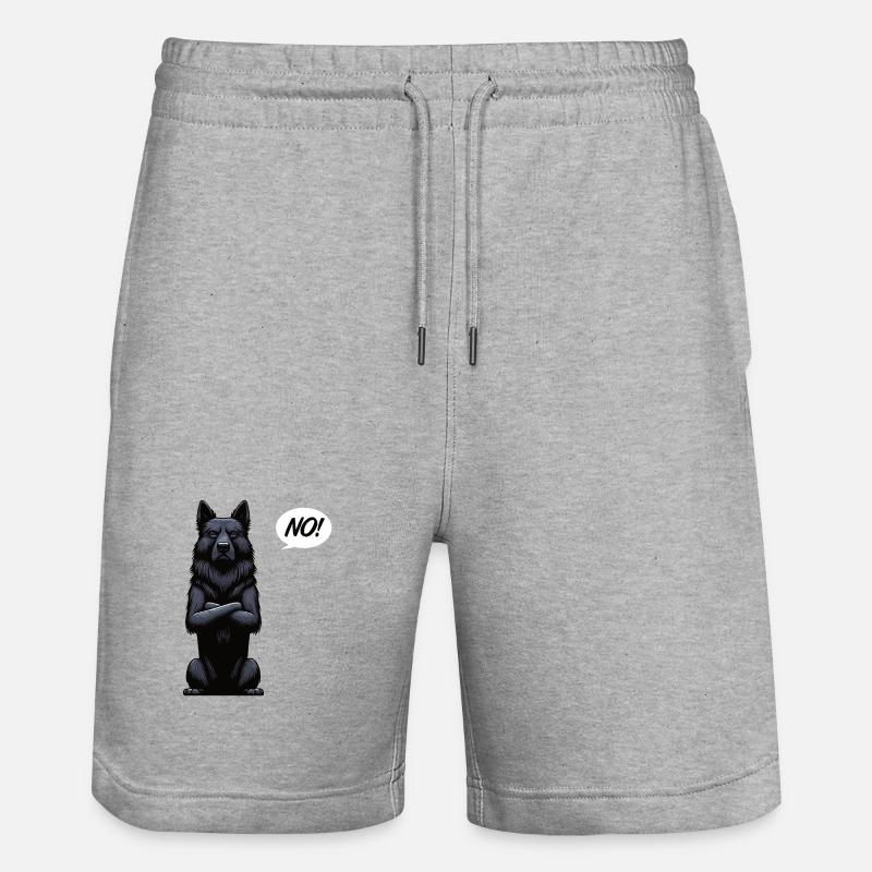 Pas de propriétaire de berger noir - Short de jogging bio TRAINER Stanley/Stella unisexe - gris chiné