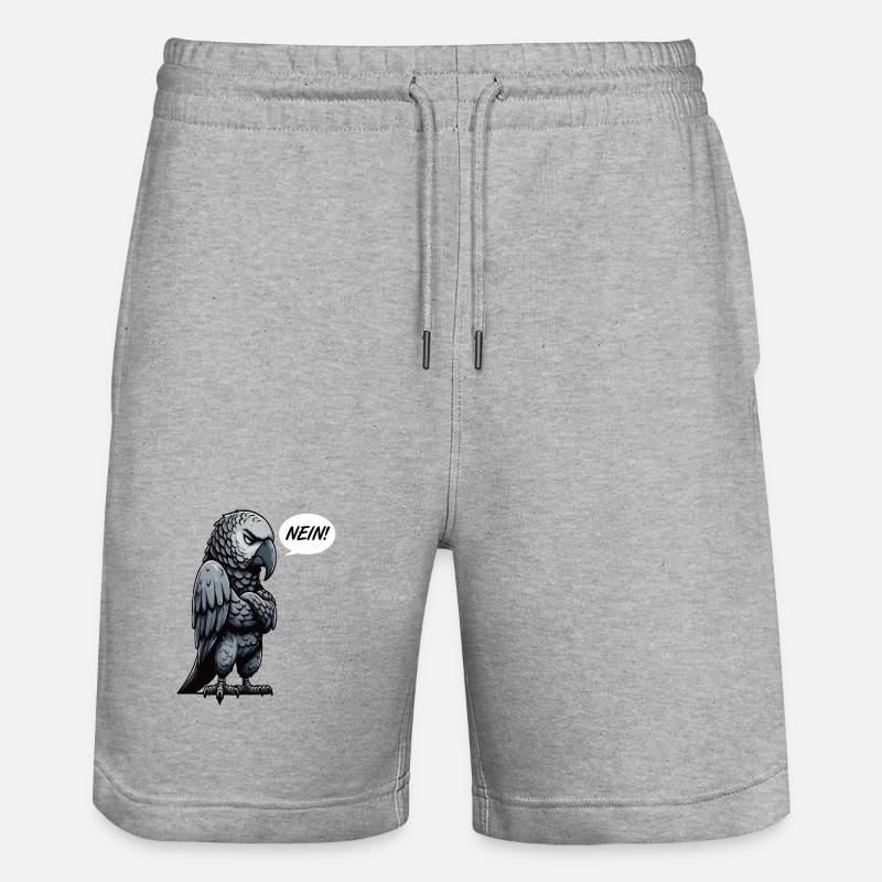 Aucun propriétaire de perroquet gris d'Afrique - Short de jogging bio TRAINER Stanley/Stella unisexe - gris chiné