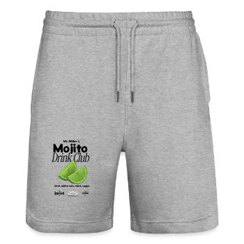 Mojito Drink Club - White Rum - Lime - Sugar Mint - Stanley/Stella Unisex Bio Joggingshorts Trainer  - Grau meliert - Vorne - Nik (191cm) & Marisol (170cm)