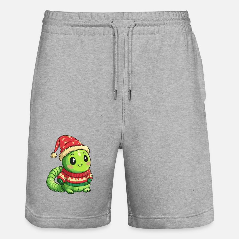 Noël du ver - Short de jogging bio TRAINER Stanley/Stella unisexe - gris chiné