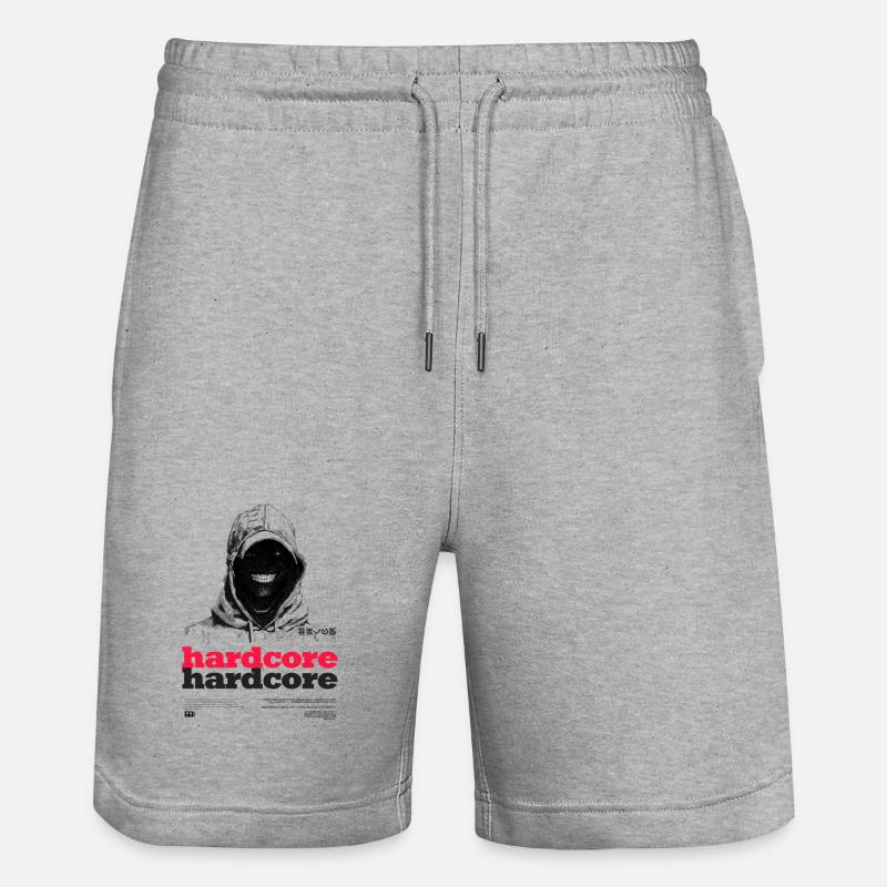 Texte hardcore - Short de jogging bio TRAINER Stanley/Stella unisexe - gris chiné