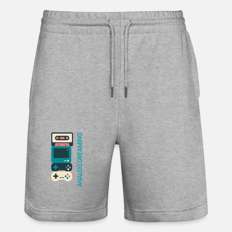Analog Dreaming Console Stack - Stanley/Stella Trainer Unisex Organic Jogging Shorts - heather grey