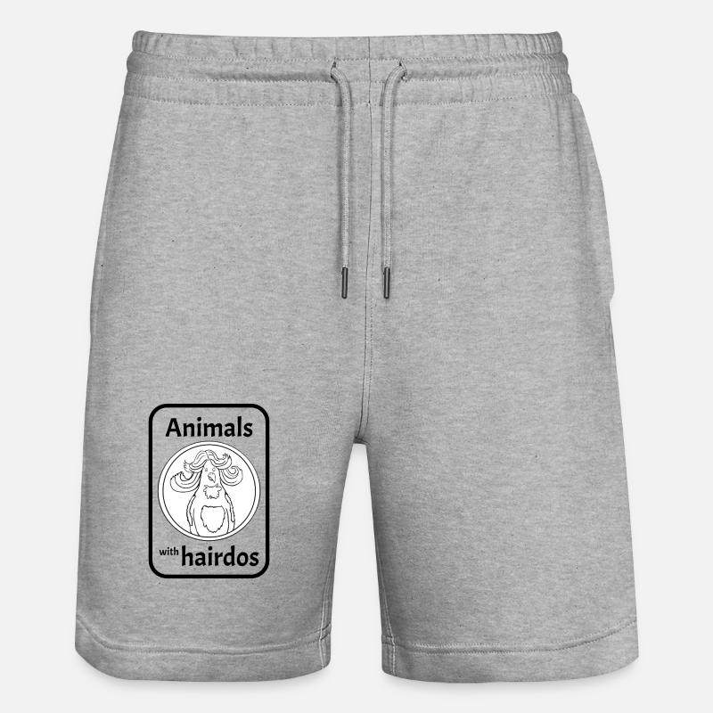 Perroquet avec coiffure - Short de jogging bio TRAINER Stanley/Stella unisexe - gris chiné