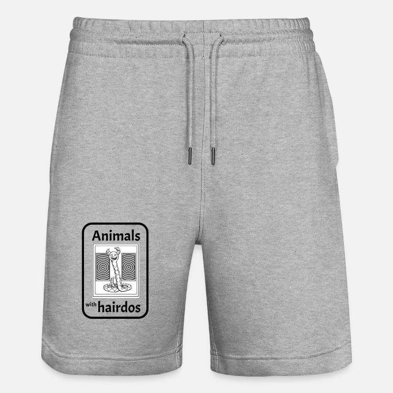 Serpent avec coiffure - Short de jogging bio TRAINER Stanley/Stella unisexe - gris chiné