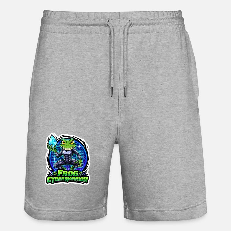 Frosch Cyberwarrior - Stanley/Stella Unisex Bio Joggingshorts Trainer  - Grau meliert