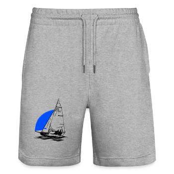 Régate de dériveurs à voile pour jeunes RS Feva XL - Short de jogging bio TRAINER Stanley/Stella unisexe - gris chiné - Devant - Nik (191cm) & Marisol (170cm)