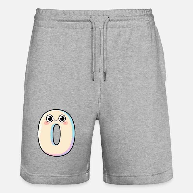 Zero Kawaii Souriant - Short de jogging bio TRAINER Stanley/Stella unisexe - gris chiné