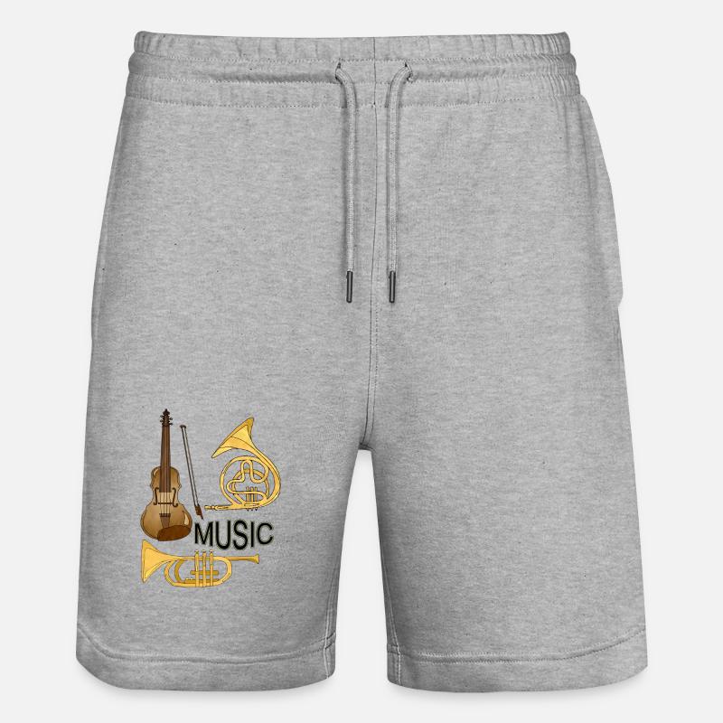 Instruments de musique - Short de jogging bio TRAINER Stanley/Stella unisexe - gris chiné