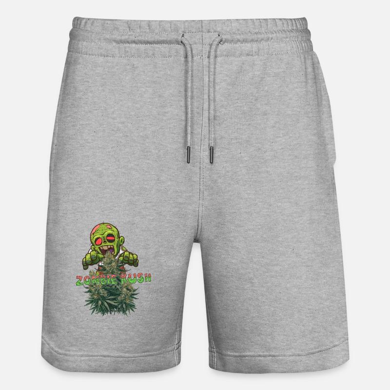 Zombie Kush - Short de jogging bio TRAINER Stanley/Stella unisexe - gris chiné