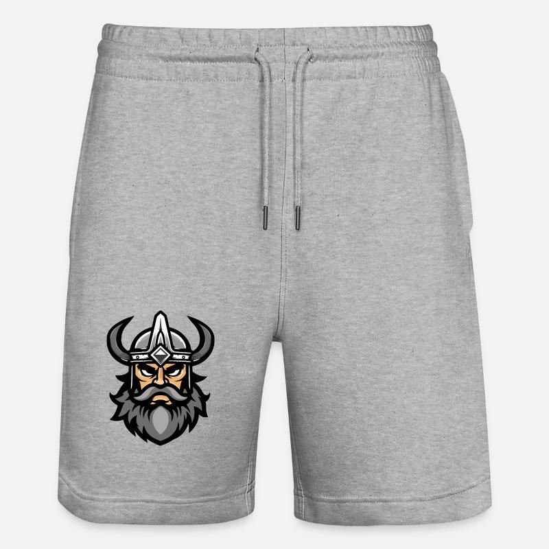 Wikinger Kopf Valhalla - Stanley/Stella Unisex Bio Joggingshorts Trainer  - Grau meliert