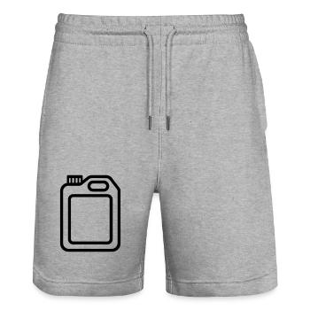 Kanister - Stanley/Stella Unisex Bio Joggingshorts Trainer  - Grau meliert - Vorne - Nik (191cm) & Marisol (170cm)