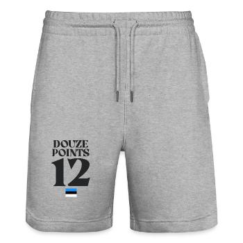 Zwölf Punkte Eurovision Estland - Stanley/Stella Unisex Bio Joggingshorts Trainer  - Grau meliert - Vorne - Nik (191cm) & Marisol (170cm)