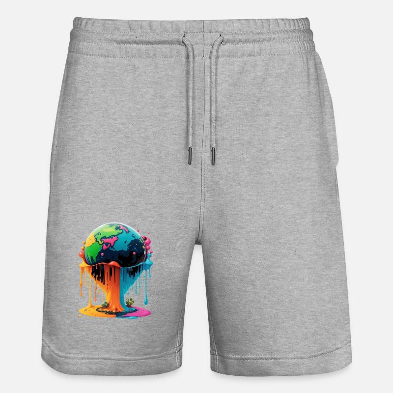Globe - Terre - Globe - Short de jogging bio TRAINER Stanley/Stella unisexe - gris chiné
