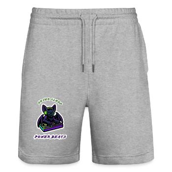 Neon Bat DJ Power Beats - Stanley/Stella Unisex Bio Joggingshorts Trainer  - Grau meliert - Vorne - Nik (191cm) & Marisol (170cm)