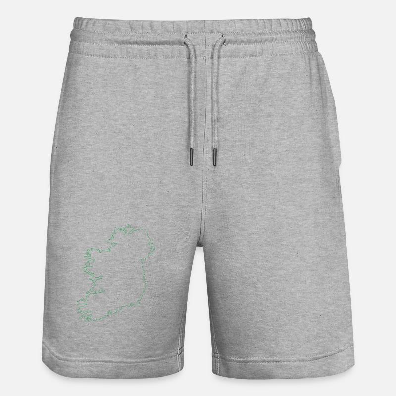 Carte de l’Irlande - Short de jogging bio TRAINER Stanley/Stella unisexe - gris chiné