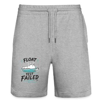 Dead Unicorn im Badereifen: Float Test Failed - Stanley/Stella Unisex Bio Joggingshorts Trainer  - Grau meliert - Vorne - Nik (191cm) & Marisol (170cm)