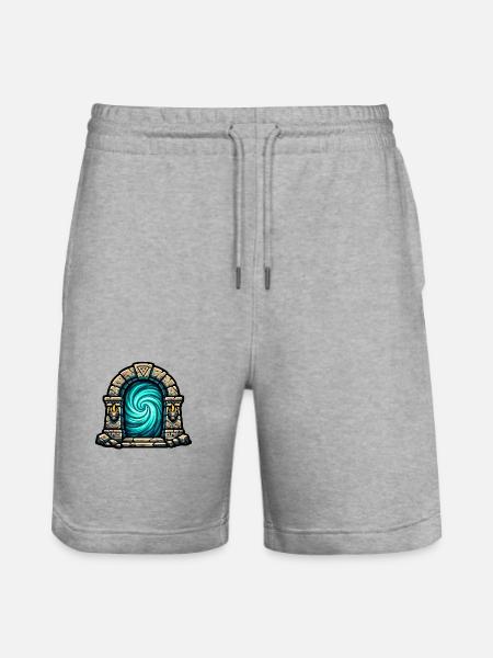 Steinportal Wirbelzauber - Stanley/Stella Unisex Bio Joggingshorts Trainer  - Grau meliert