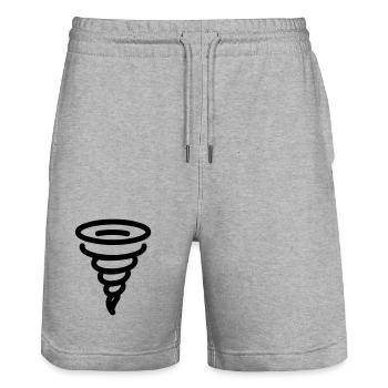 tornado - Stanley/Stella Trainer Unisex Organic Jogging Shorts - heather grey - Front - Nik (191cm) & Marisol (170cm)