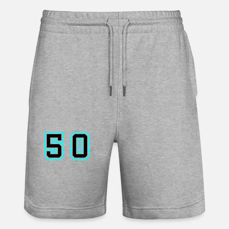 Symbole de 50 chiffres - Short de jogging bio TRAINER Stanley/Stella unisexe - gris chiné