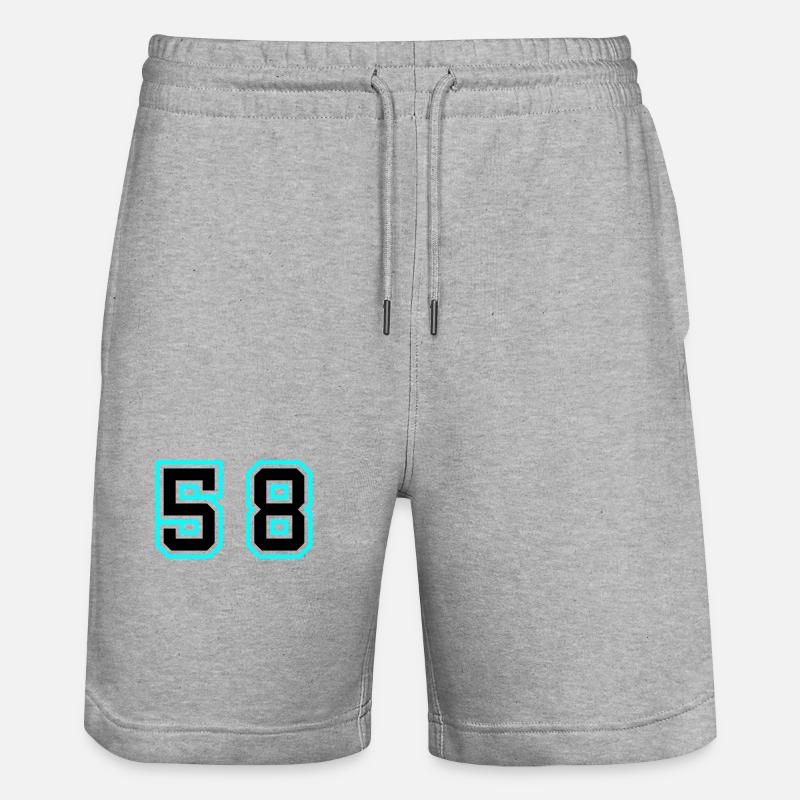 58 Symbole numérique - Short de jogging bio TRAINER Stanley/Stella unisexe - gris chiné