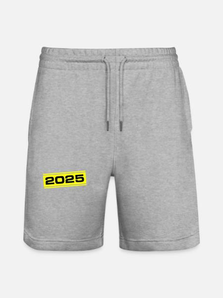 2025 year - Stanley/Stella Trainer Unisex Organic Jogging Shorts - heather grey