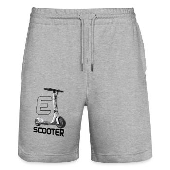 Escooter E-Roller Geschenk Rider ebike Scooter - Stanley/Stella Unisex Bio Joggingshorts Trainer  - Grau meliert - Vorne - Nik (191cm) & Marisol (170cm)