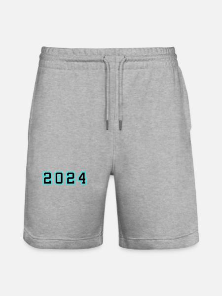 Année 2024 Anniversaire - Short de jogging bio TRAINER Stanley/Stella unisexe - gris chiné