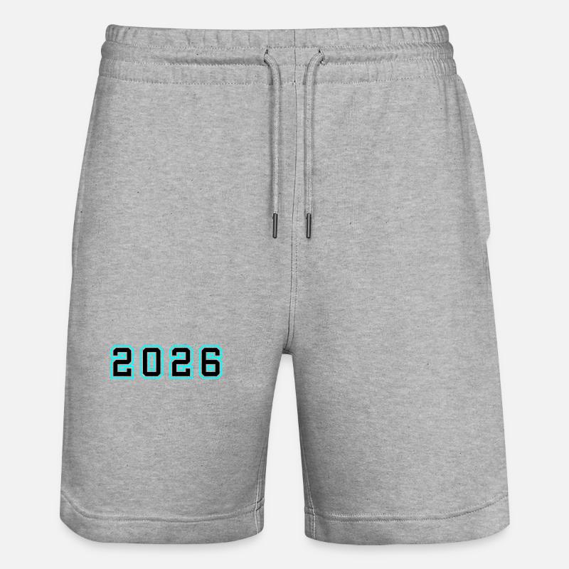 2026 Année Anniversaire - Short de jogging bio TRAINER Stanley/Stella unisexe - gris chiné