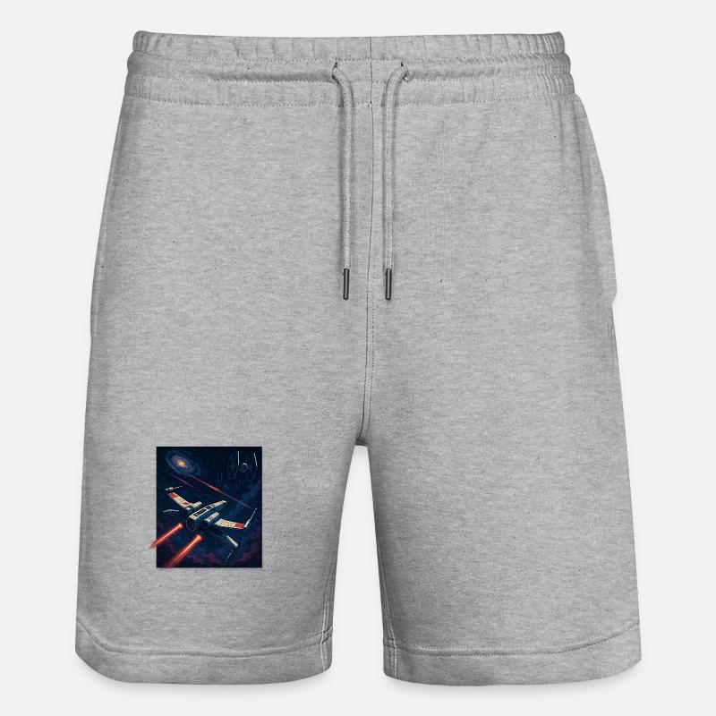 Vol à travers la galaxie - Short de jogging bio TRAINER Stanley/Stella unisexe - gris chiné