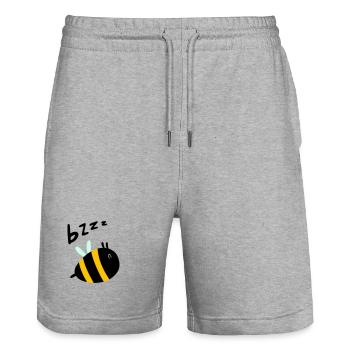 Bzzz - Stanley/Stella Trainer Unisex Organic Jogging Shorts - heather grey - Front - Nik (191cm) & Marisol (170cm)