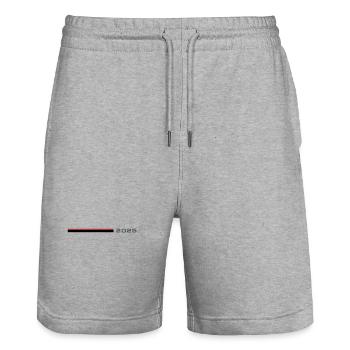 2025 Stroke - Stanley/Stella Trainer Unisex Organic Jogging Shorts - heather grey - Front - Nik (191cm) & Marisol (170cm)