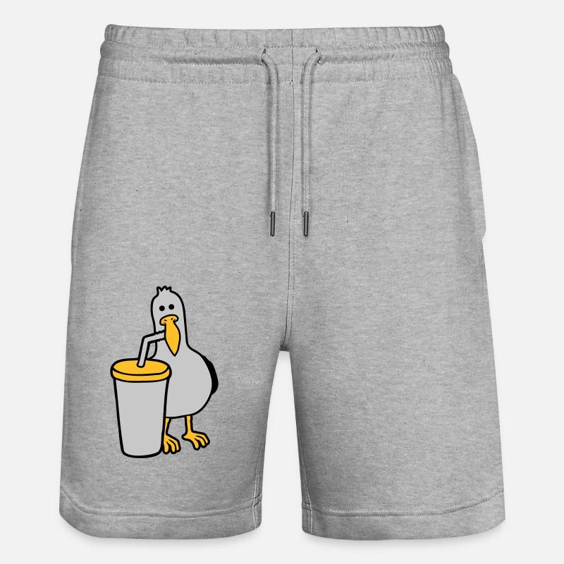 Seagull drinks cola drink - Stanley/Stella Trainer Unisex Organic Jogging Shorts - heather grey