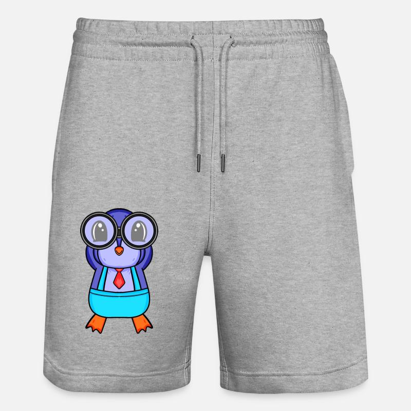 Télescope Astronomie Astronome Pingouin - Short de jogging bio TRAINER Stanley/Stella unisexe - gris chiné
