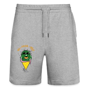 Kaktuseis - Pflanzen - Stanley/Stella Unisex Bio Joggingshorts Trainer  - Grau meliert - Vorne - Nik (191cm) & Marisol (170cm)