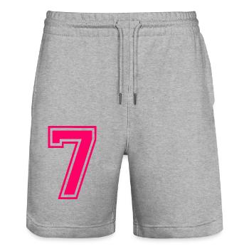 7 - Stanley/Stella Unisex Bio Joggingshorts Trainer  - Grau meliert - Vorne - Nik (191cm) & Marisol (170cm)