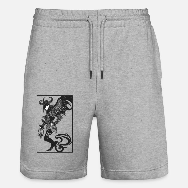 Ange noir - Short de jogging bio TRAINER Stanley/Stella unisexe - gris chiné