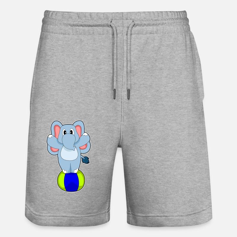 Bal de gymnastique Elephant Circus - Short de jogging bio TRAINER Stanley/Stella unisexe - gris chiné