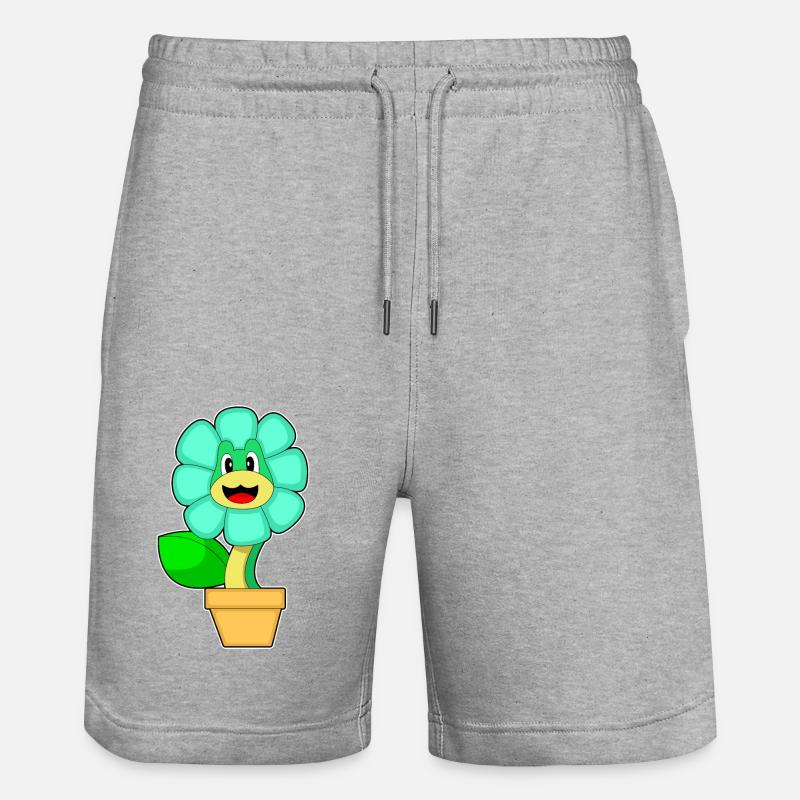 Fleur de serpent - Short de jogging bio TRAINER Stanley/Stella unisexe - gris chiné