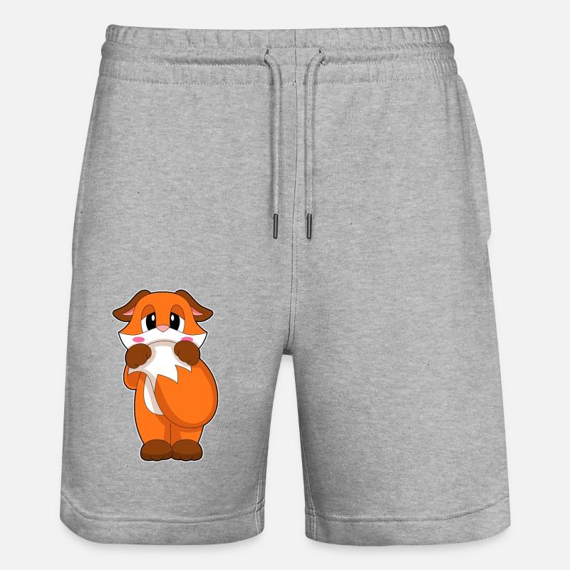 Fuchs Schüchtern - Stanley/Stella Unisex Bio Joggingshorts Trainer  - Grau meliert