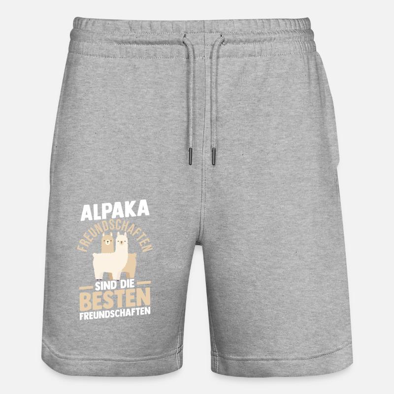 Alpaka - Stanley/Stella Unisex Bio Joggingshorts Trainer  - Grau meliert