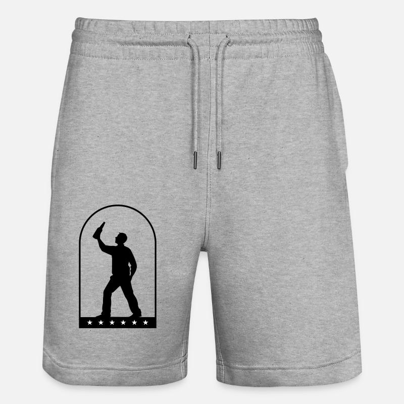 Boire une bouteille de bière - Short de jogging bio TRAINER Stanley/Stella unisexe - gris chiné