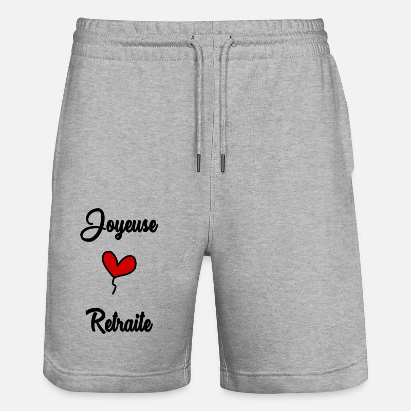 JOYEUSE RETRAITE - Short de jogging bio TRAINER Stanley/Stella unisexe - gris chiné