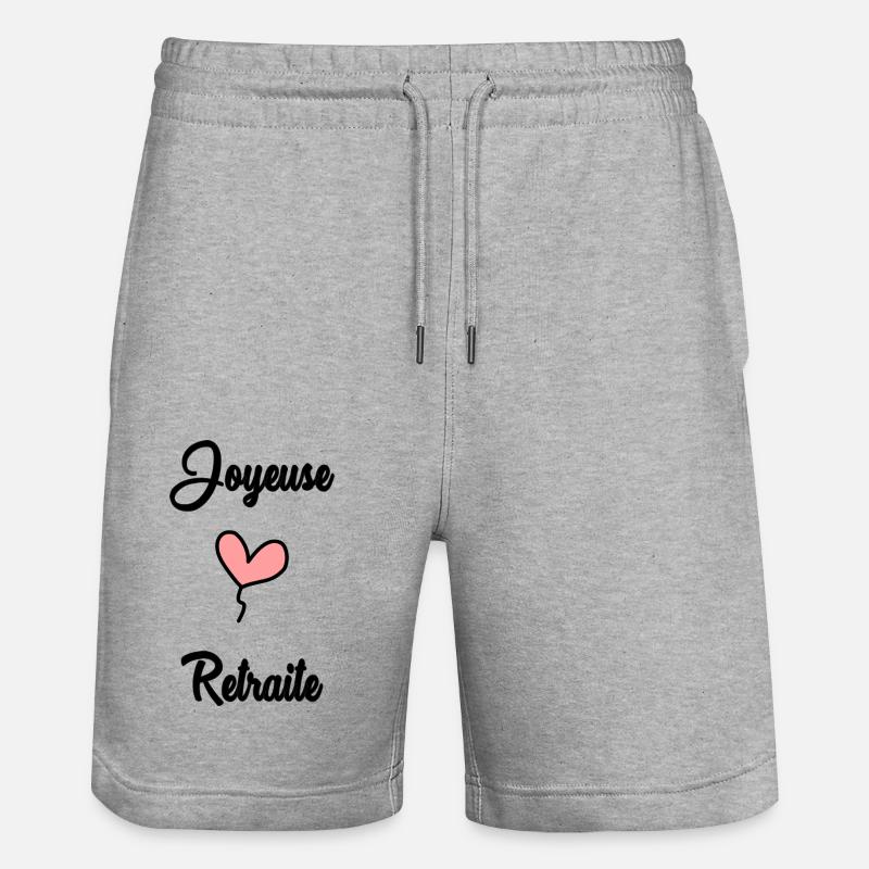 RETRAITE. RETRAITE. RETRAITEE - Short de jogging bio TRAINER Stanley/Stella unisexe - gris chiné
