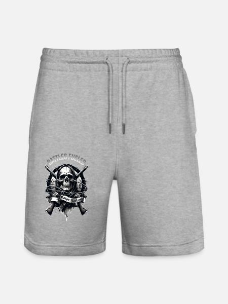Hunter s Wrath - Stanley/Stella Trainer Unisex Organic Jogging Shorts - heather grey