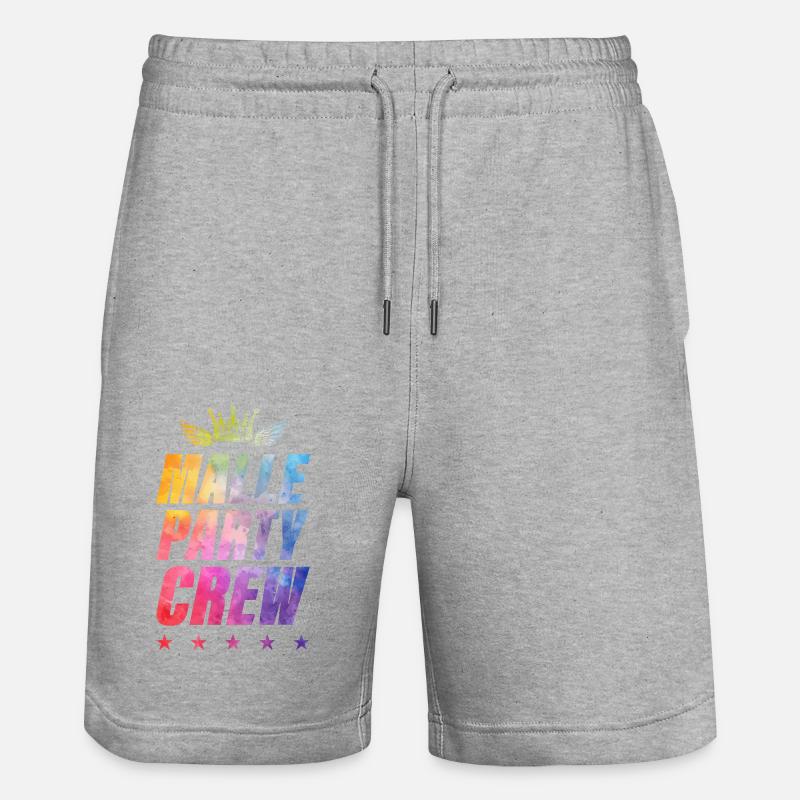 Malle Party Crew - Short de jogging bio TRAINER Stanley/Stella unisexe - gris chiné