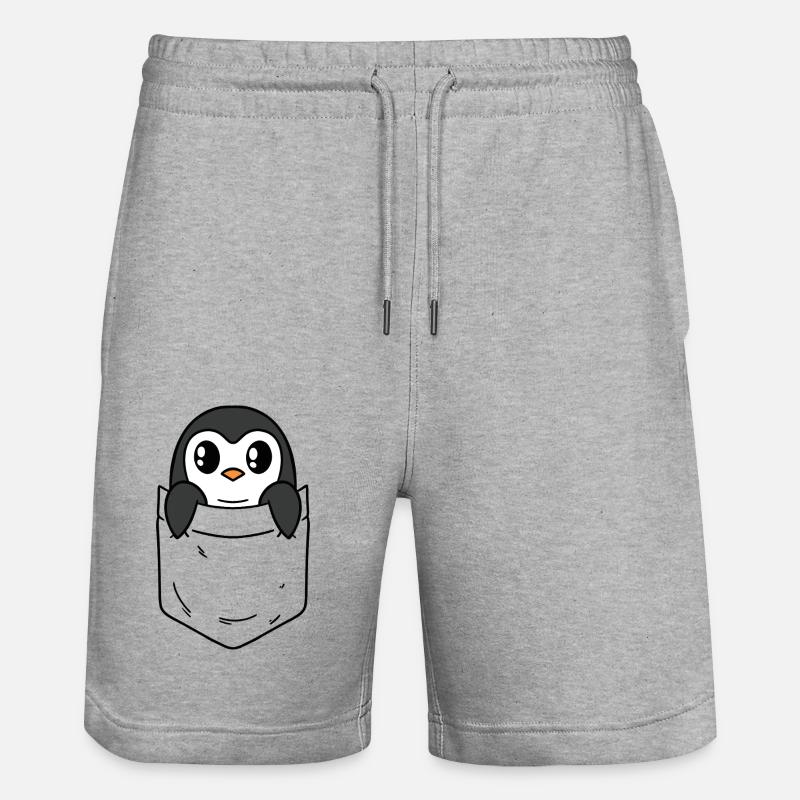 Pinguin Penguin Lover - Short de jogging bio TRAINER Stanley/Stella unisexe - gris chiné