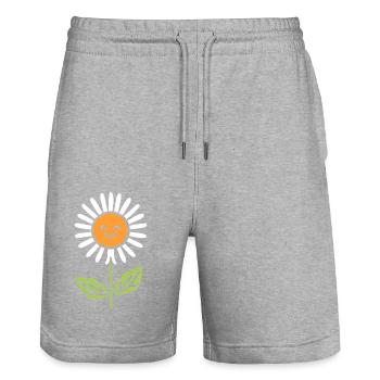 Löwenzahn - Stanley/Stella Unisex Bio Joggingshorts Trainer  - Grau meliert - Vorne - Nik (191cm) & Marisol (170cm)