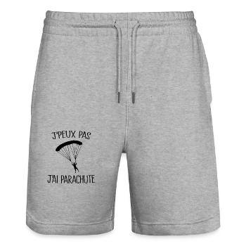 Je Peux Pas J'ai Parachute - Short de jogging bio TRAINER Stanley/Stella unisexe - gris chiné - Devant - Nik (191cm) & Marisol (170cm)