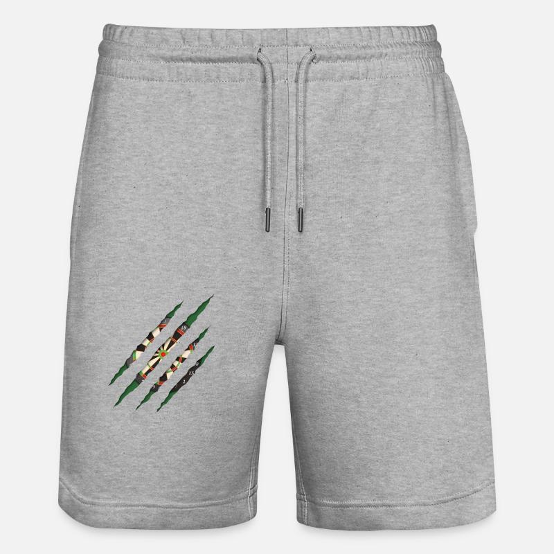 Fléchettes, fléchettes - Short de jogging bio TRAINER Stanley/Stella unisexe - gris chiné