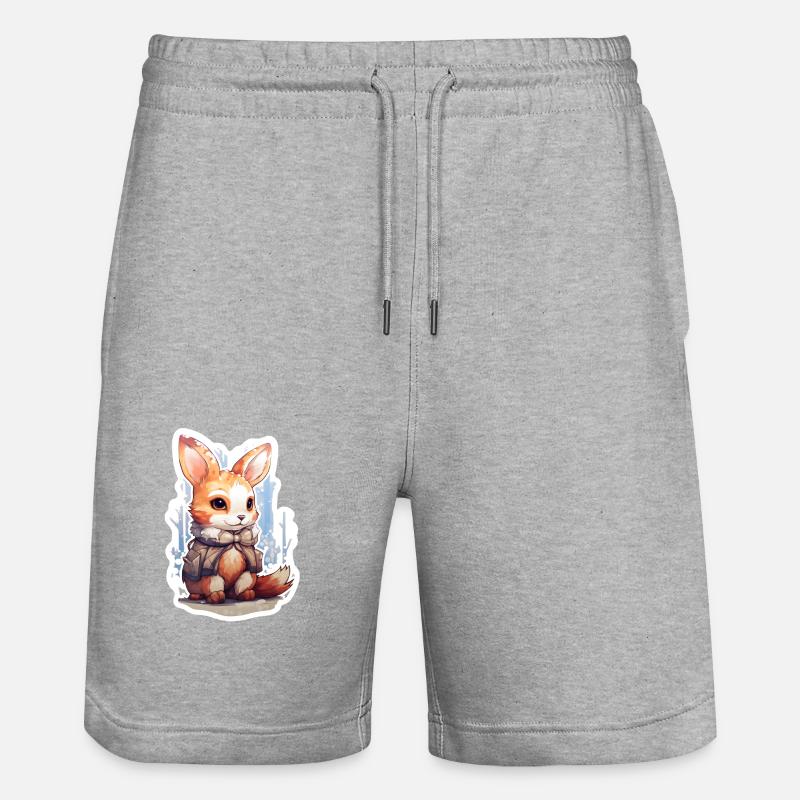Neige d’hiver moelleuse - Short de jogging bio TRAINER Stanley/Stella unisexe - gris chiné